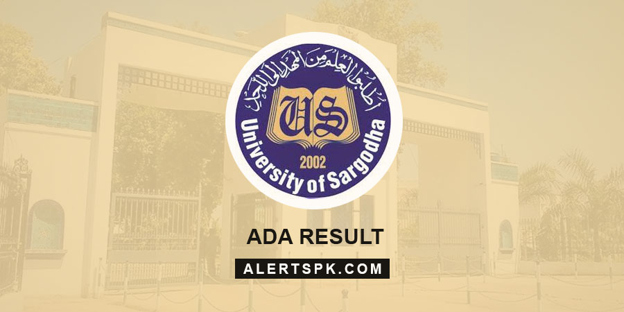 su.edu.pk Result of ADA Can check from this page.