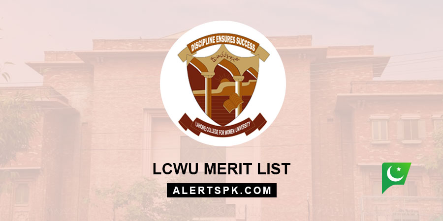 www.lcwu.edu.pk Merit List of various program is available on this page.