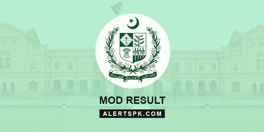 www.mod.gov.pk Result of all jobs can check from this page.