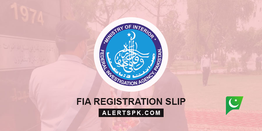 FIA Jobs Online Apply Registration Slip