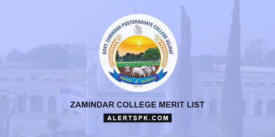 Zamindar College Gujrat Merit List